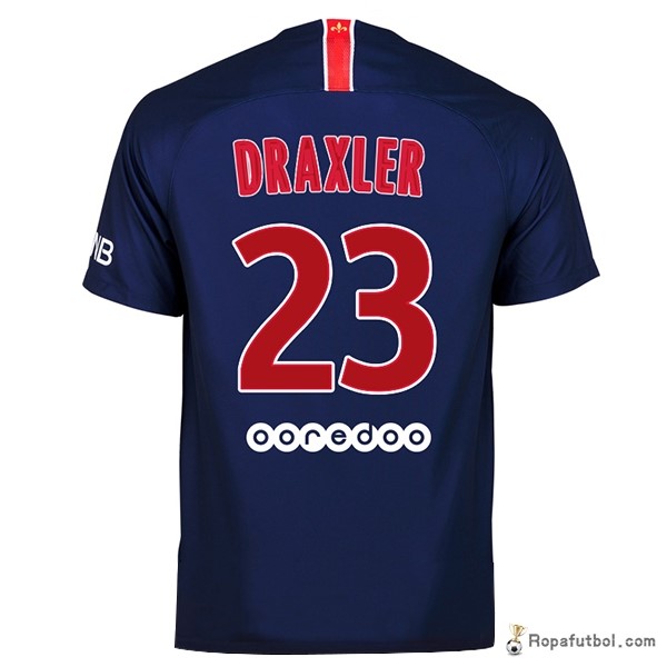 Camiseta Paris Saint Germain Replica Primera Ropa Draxler 2018/19 Azul